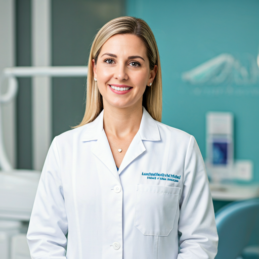 A professional portrait of Dr. Fathima Hiba, Chief Lady Dental Surgeon.